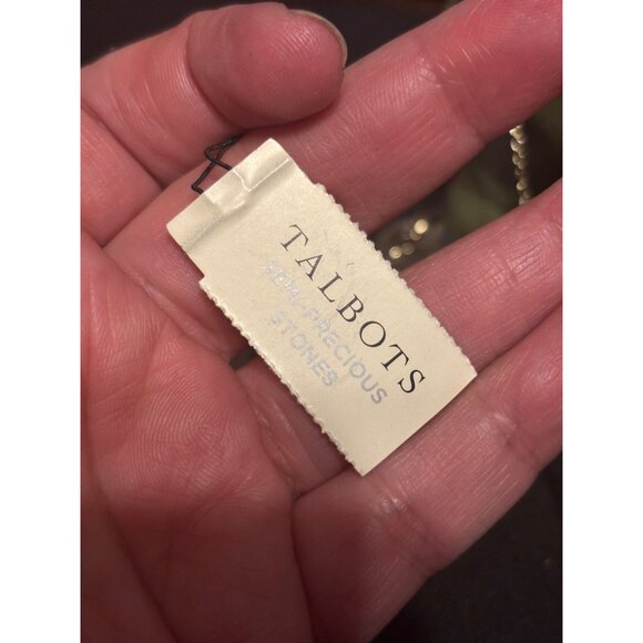 Talbots Semi-Precious Stones Necklace With Gold Chain & Pastel Gem Details - Picture 7 of 10